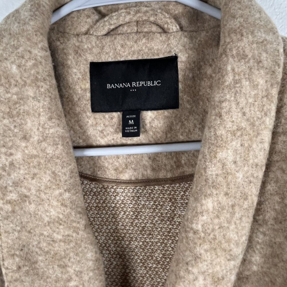 Banana Republic Women’s Cozy  Wool Blend Coat Petite Medium - Picture 2 of 6